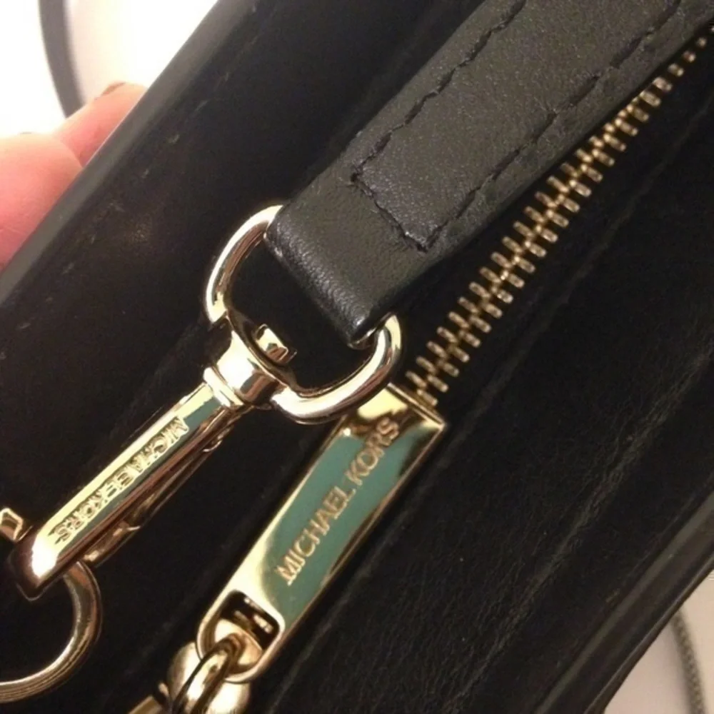 MICHAEL KORS black leather Hamilton mini  bag
